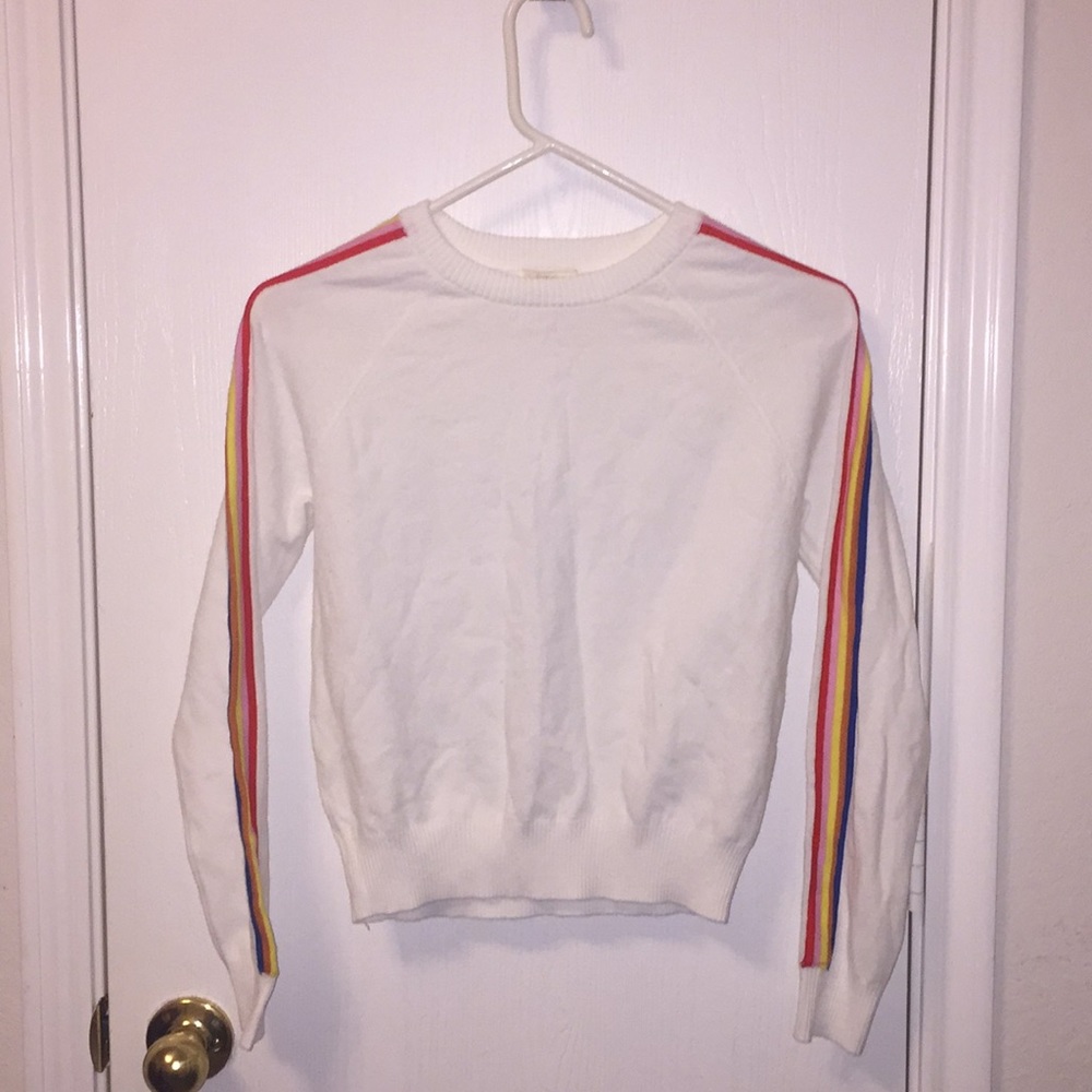Rainbow cropped sweater!